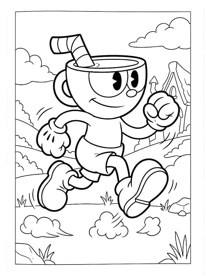 Cuphead Gratuito da colorare