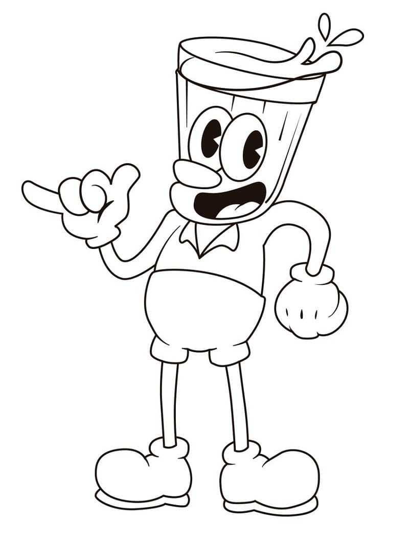 Cuphead Immagine Stampabile da colorare