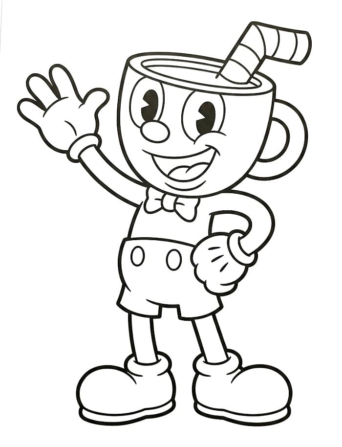Cuphead Spettacolare da colorare