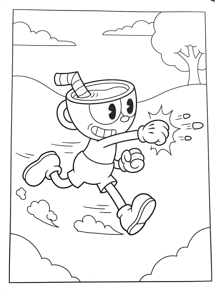 Cuphead Stampabile Gratis da colorare