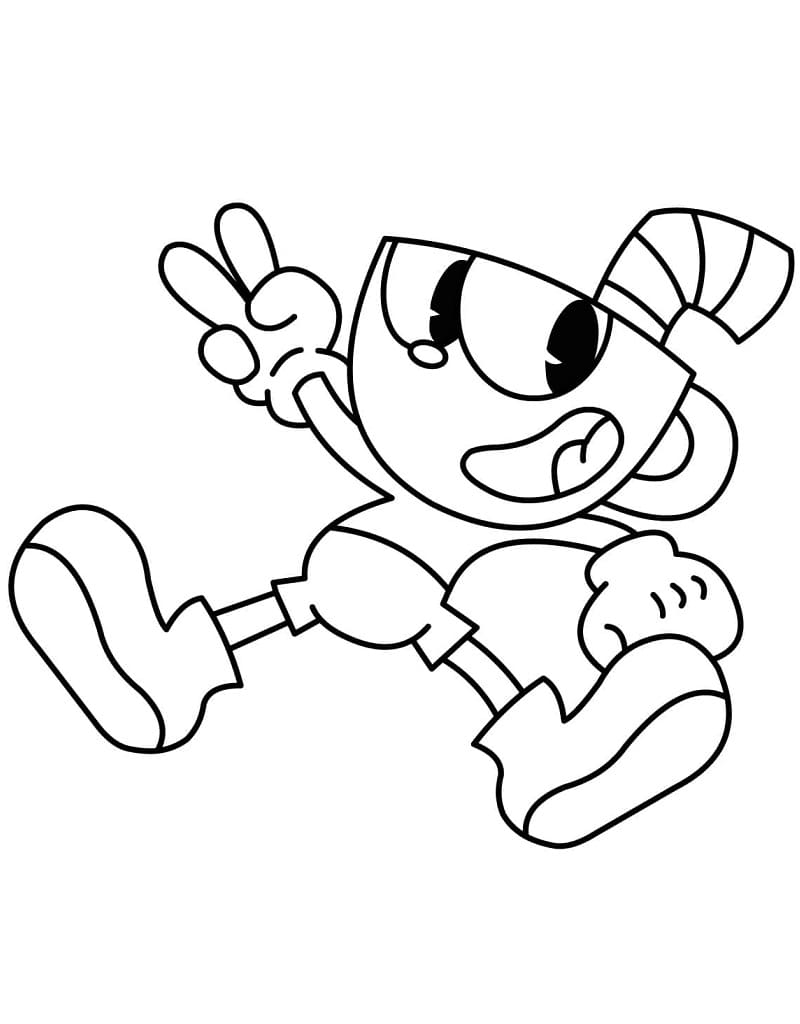 Cuphead Stampabile da colorare
