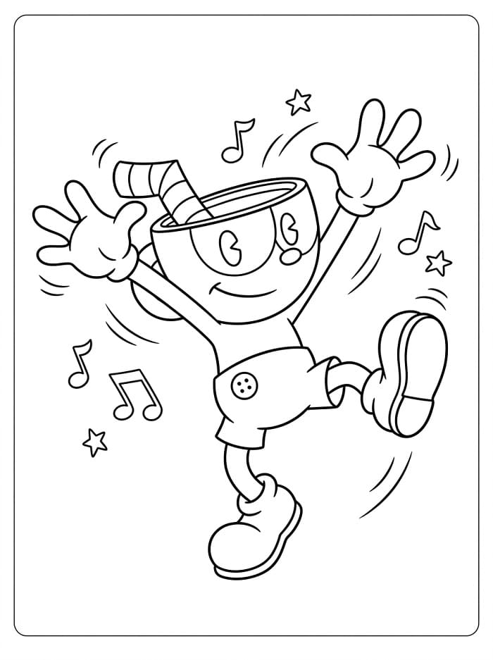 Cuphead Straordinario da colorare