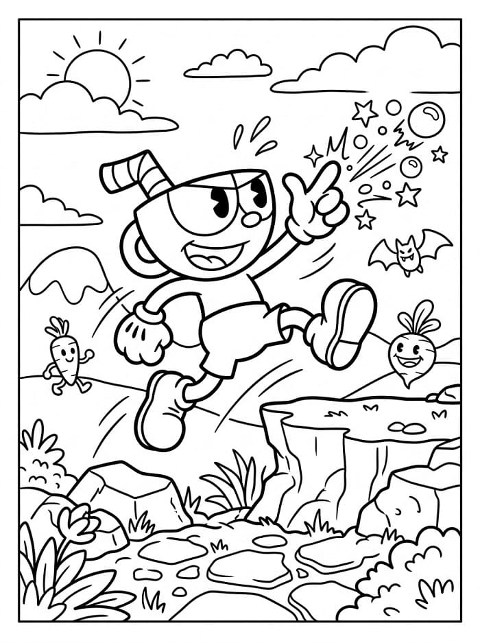 Cuphead da Stampare da colorare