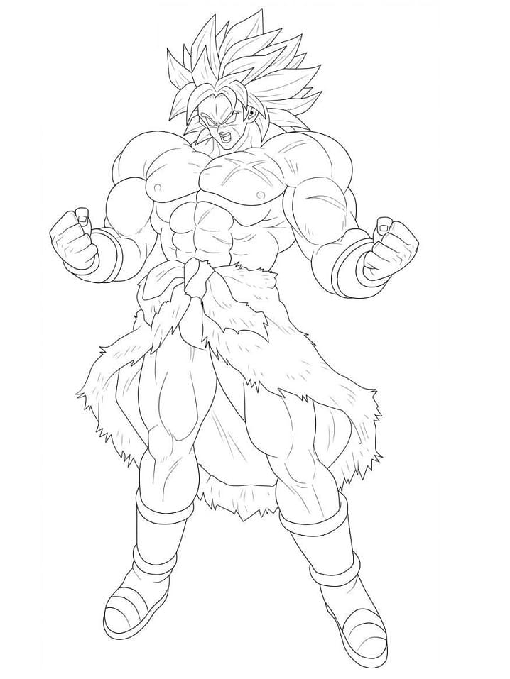 Dragon Ball Z Broly da colorare