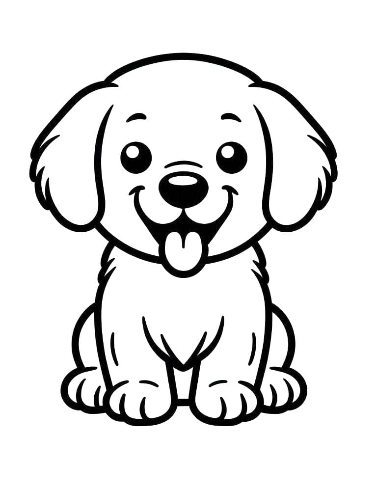 Golden Retriever 1 da colorare