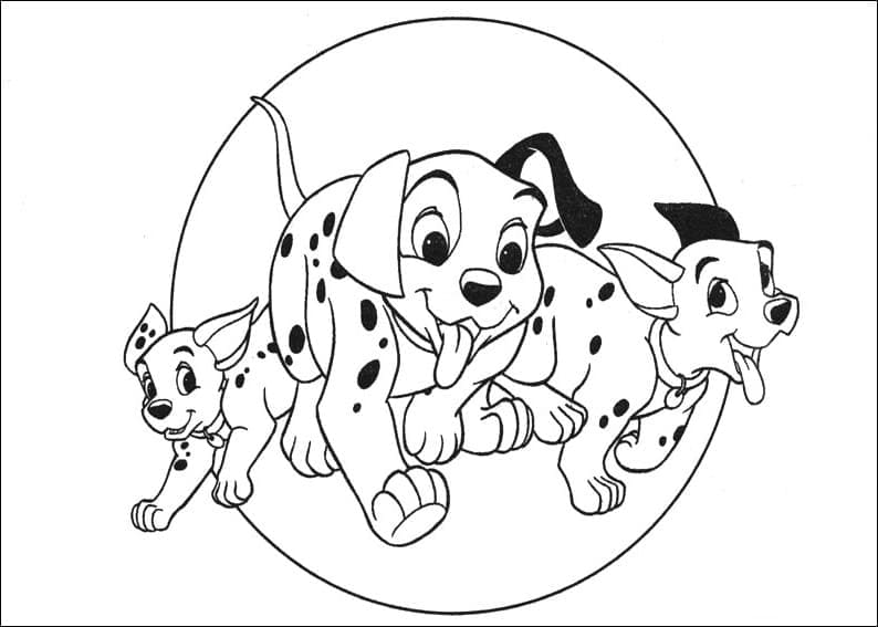 Gratis Immagine La Carica Dei 101 da colorare