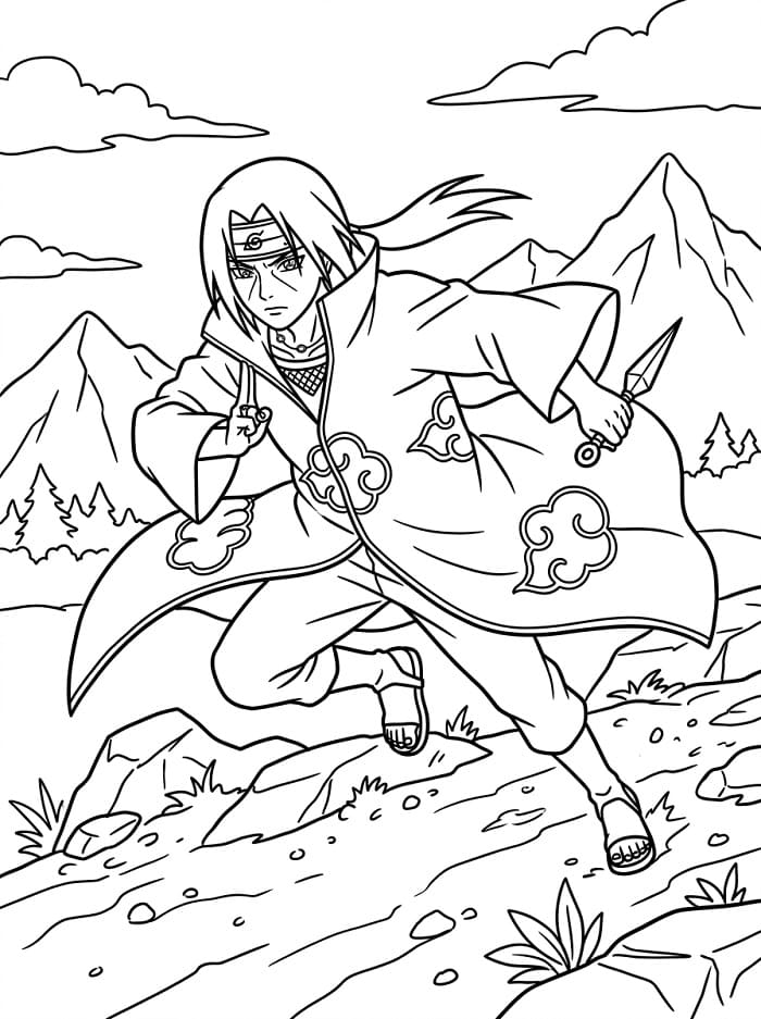 Gratis Itachi da Stampare da colorare