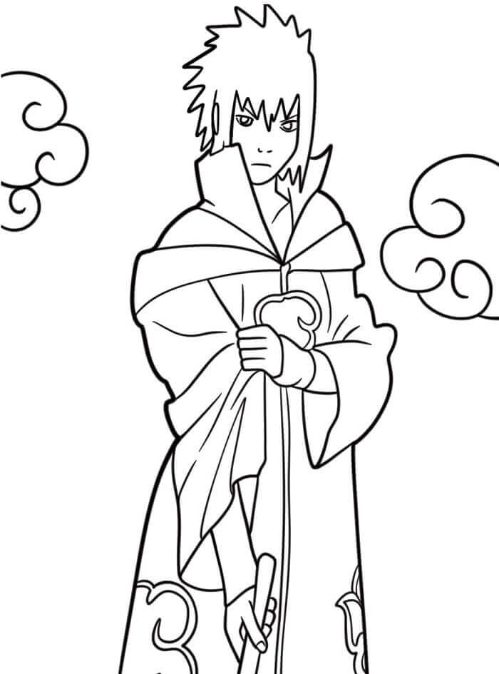 Gratis Sasuke da Stampare da colorare