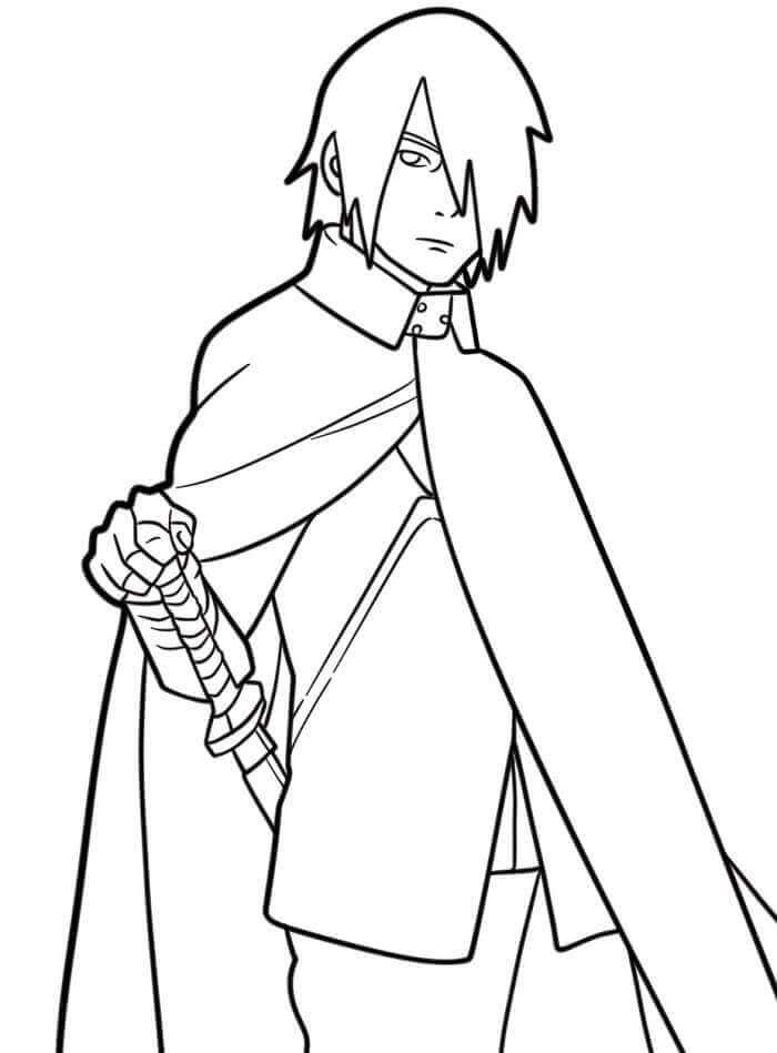Sasuke Uchiha da colorare
