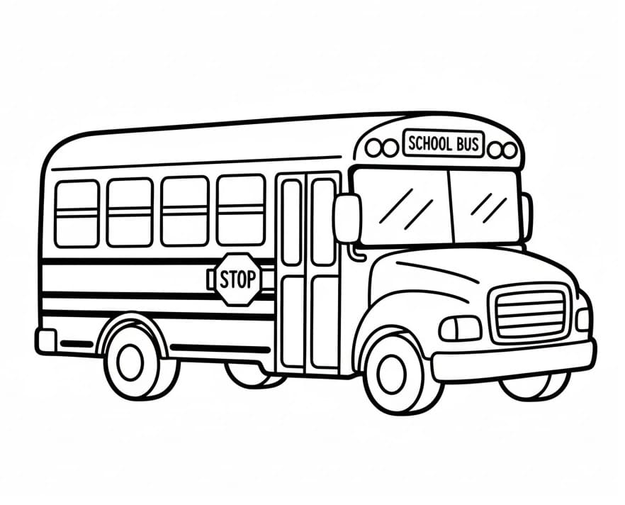 Gratis Scuolabus per Bimbi da colorare