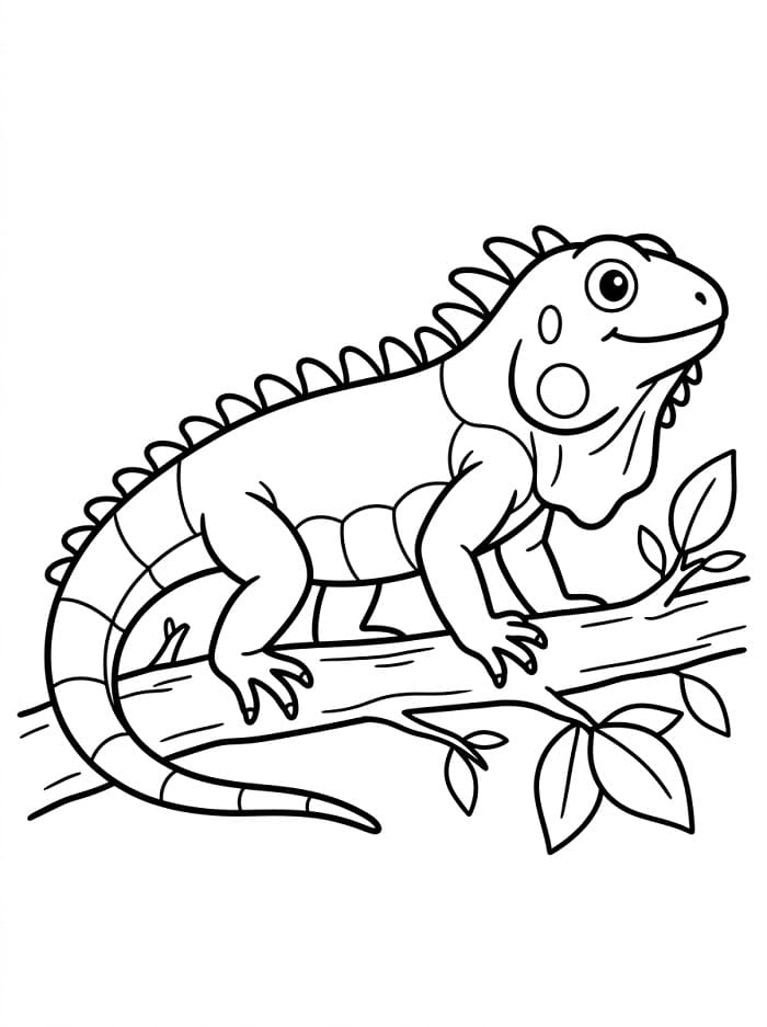 Iguana Animale da colorare