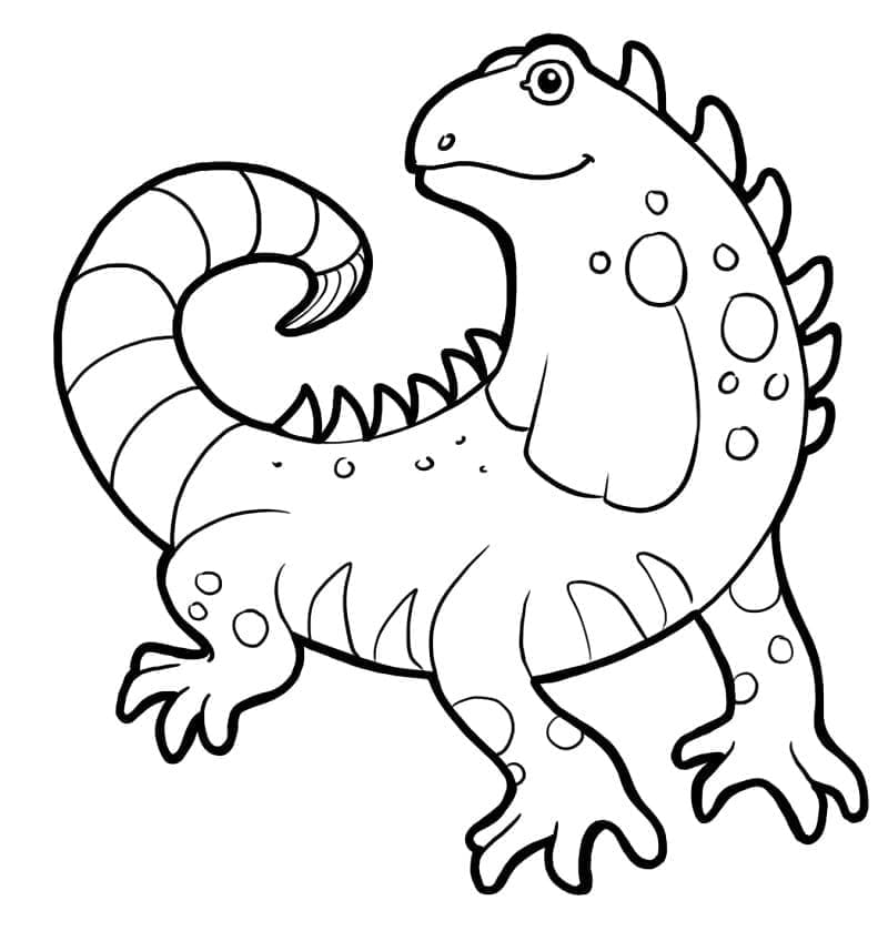 Iguana Gratis per Bambini da colorare