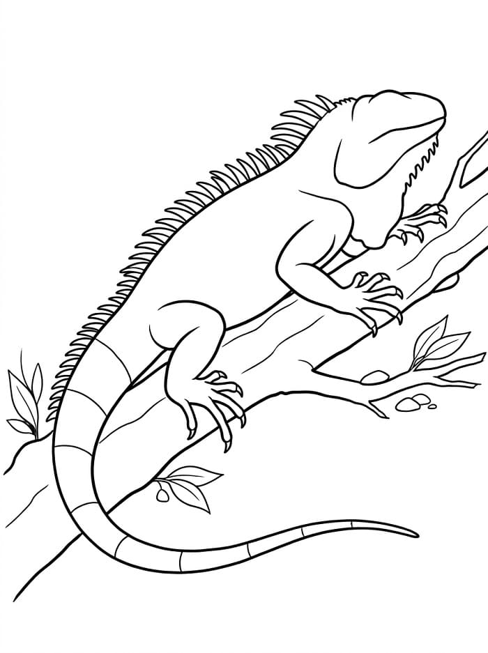 Iguana Perfetta da colorare