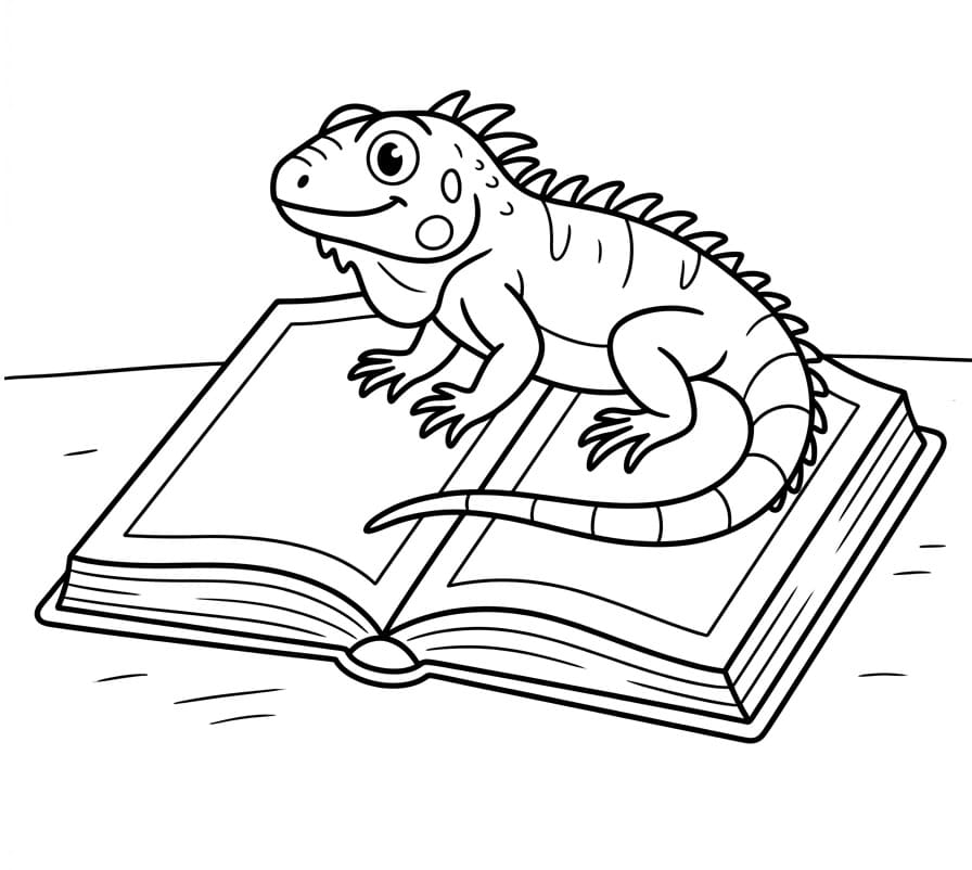 Iguana Regalo da colorare