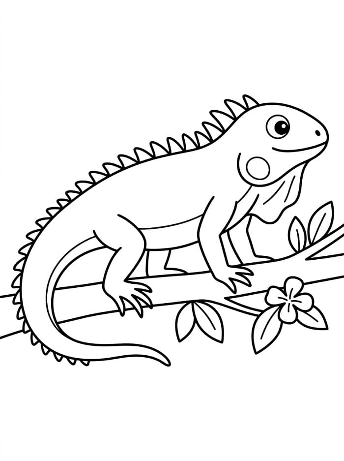Iguana Selvatica da colorare