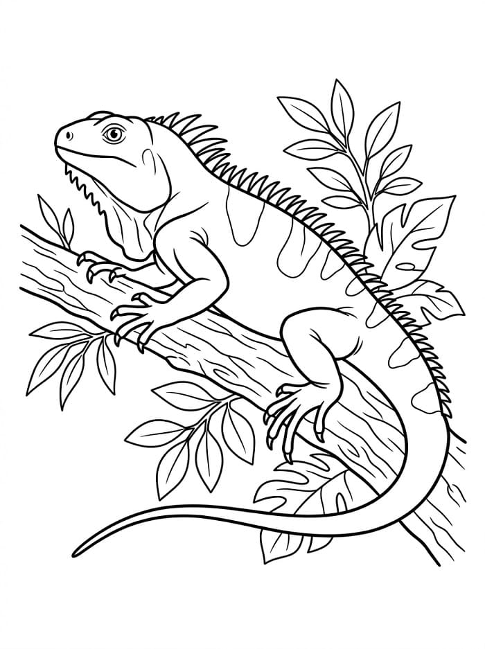 Iguana Straordinaria da colorare