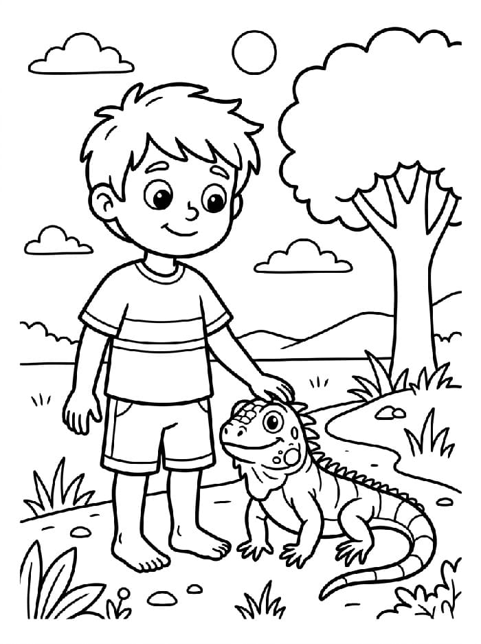 Iguana da Stampare da colorare