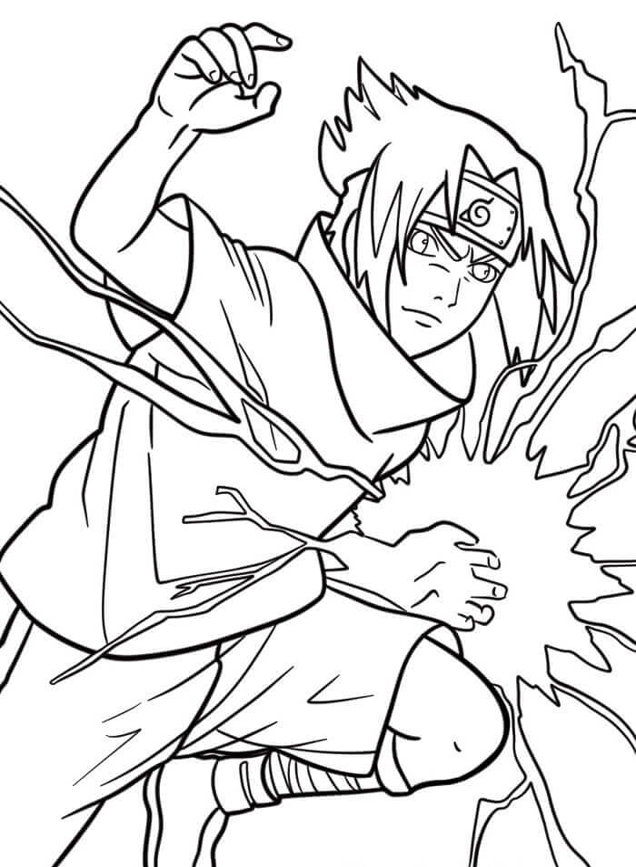 Immagine Sasuke da colorare