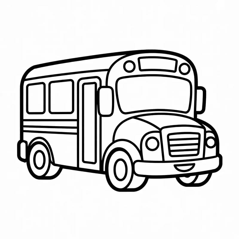 Immagine Scuolabus da colorare