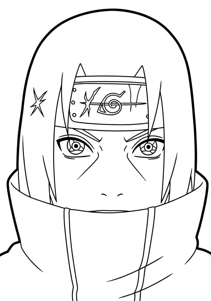 Itachi Gratis Stampabile da colorare