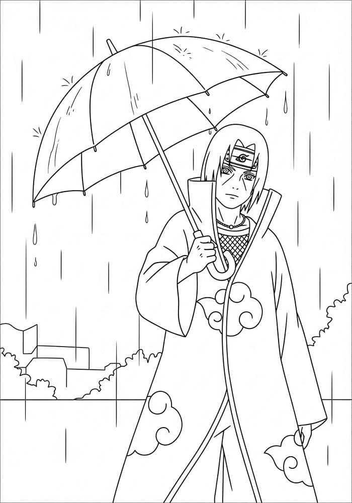 Itachi Stampabile Gratis da colorare