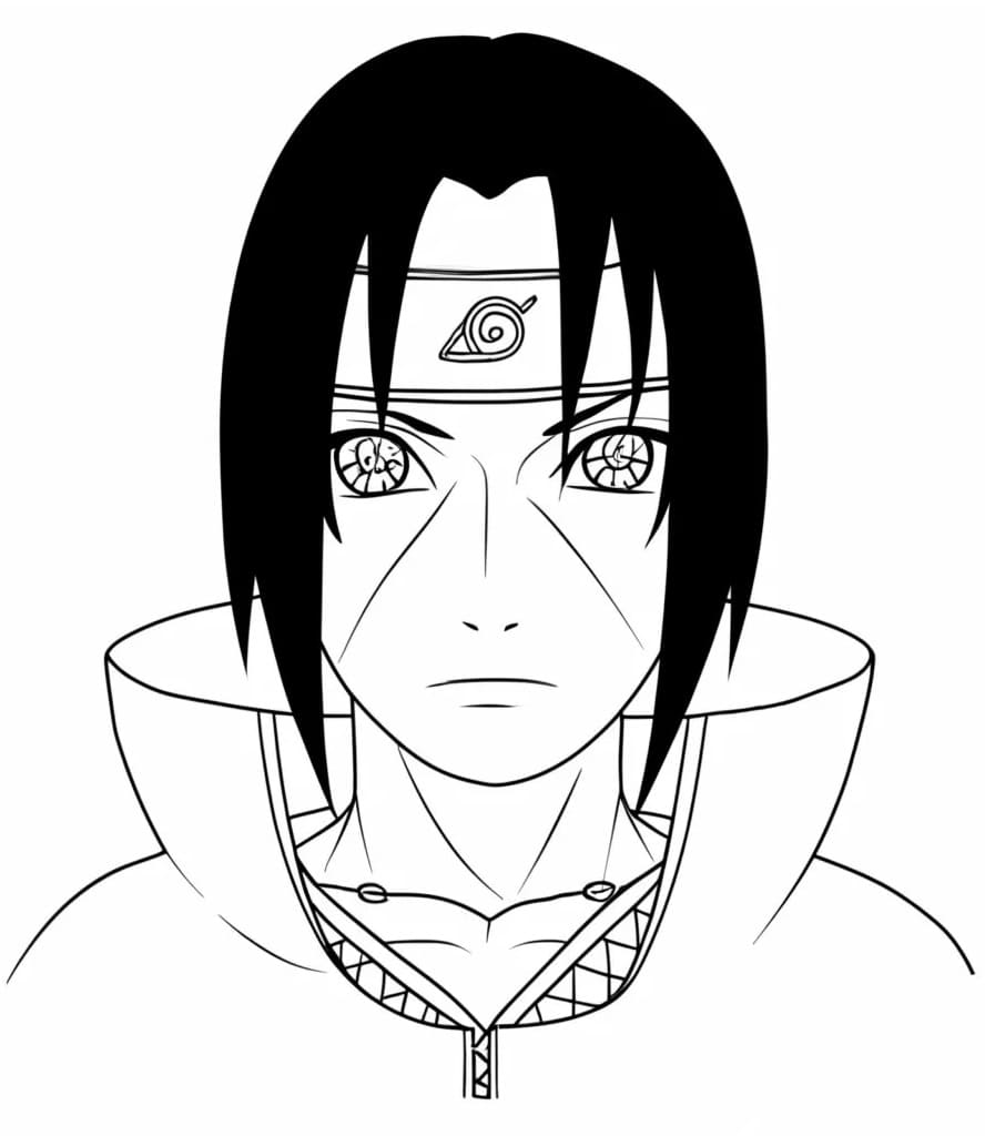 Itachi per Bimbi di 1 Anno da colorare
