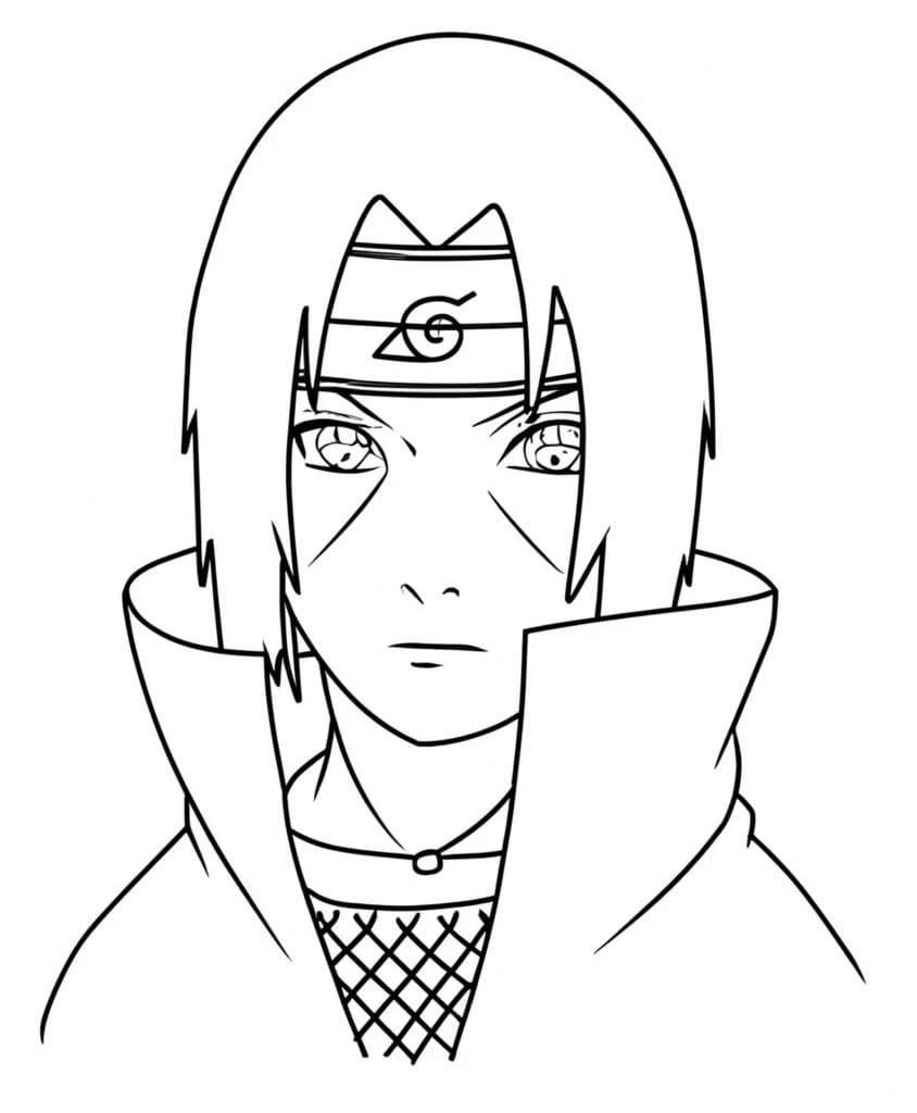 Itachi per Bimbi di 2 Anni da colorare