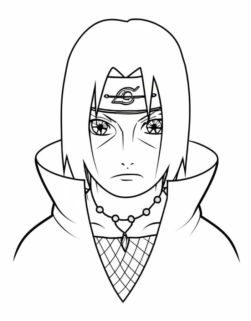 Itachi per Bimbi di 3 Anni da colorare