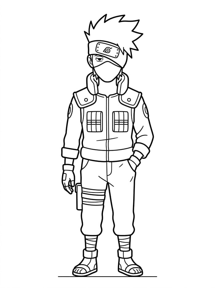 Kakashi Facile da colorare
