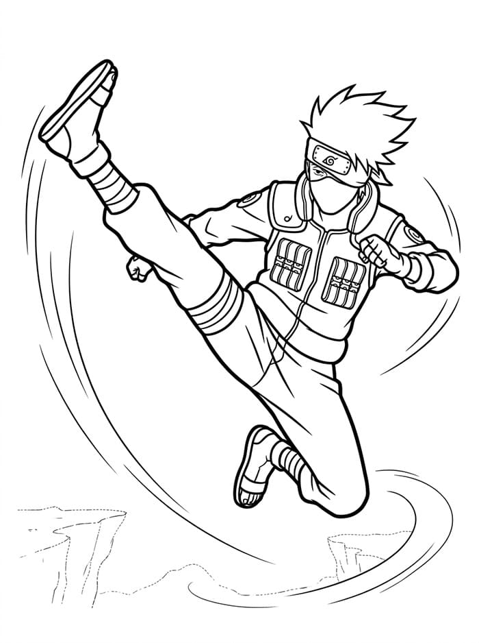 Kakashi Fantastico da colorare