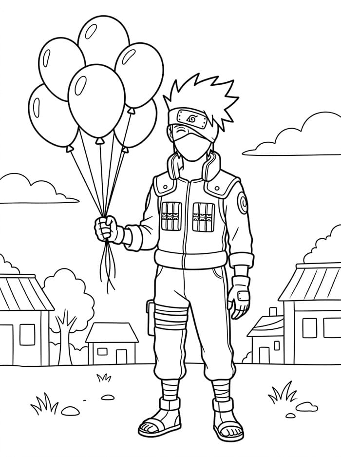 Kakashi Gratis Stampabile da colorare