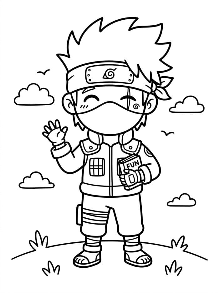 Kakashi Gratis per Bambini da colorare