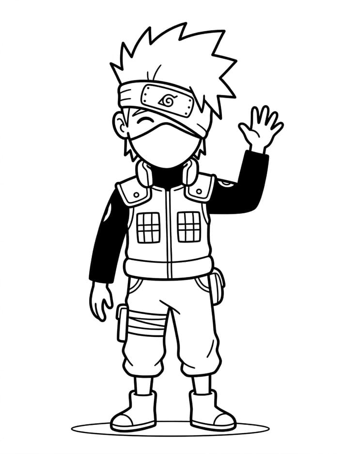Kakashi Immagine Gratis da colorare