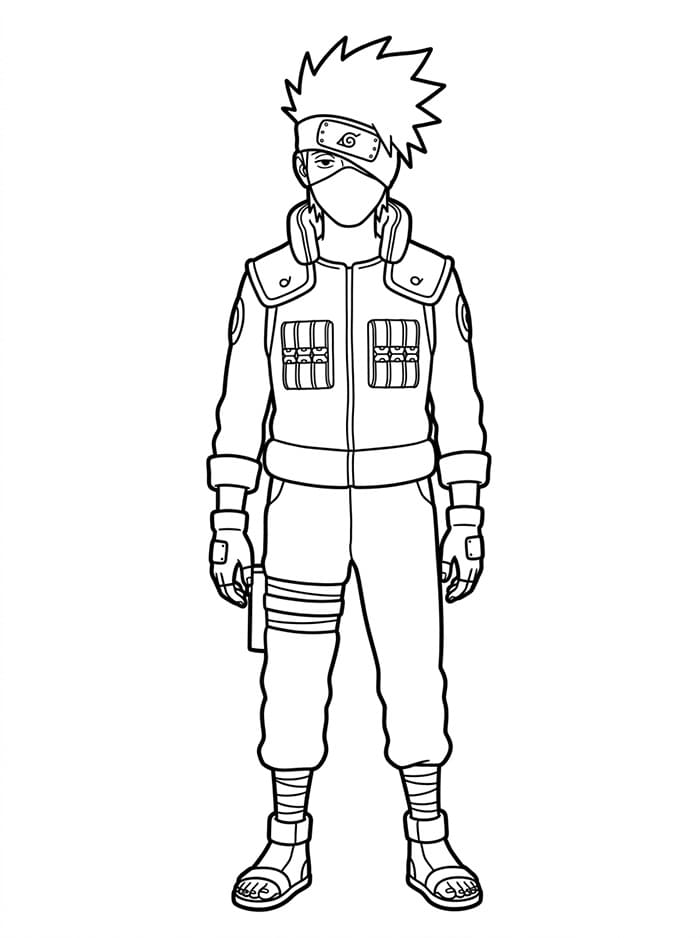 Kakashi Stampabile per Bambini da colorare