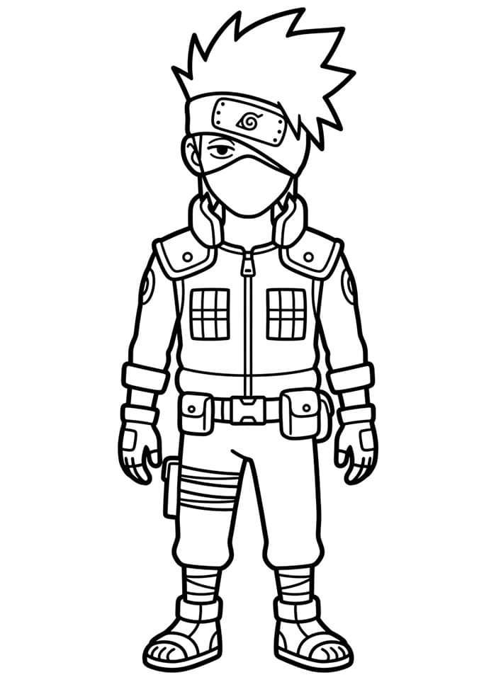 Kakashi Stampabile per Piccoli da colorare