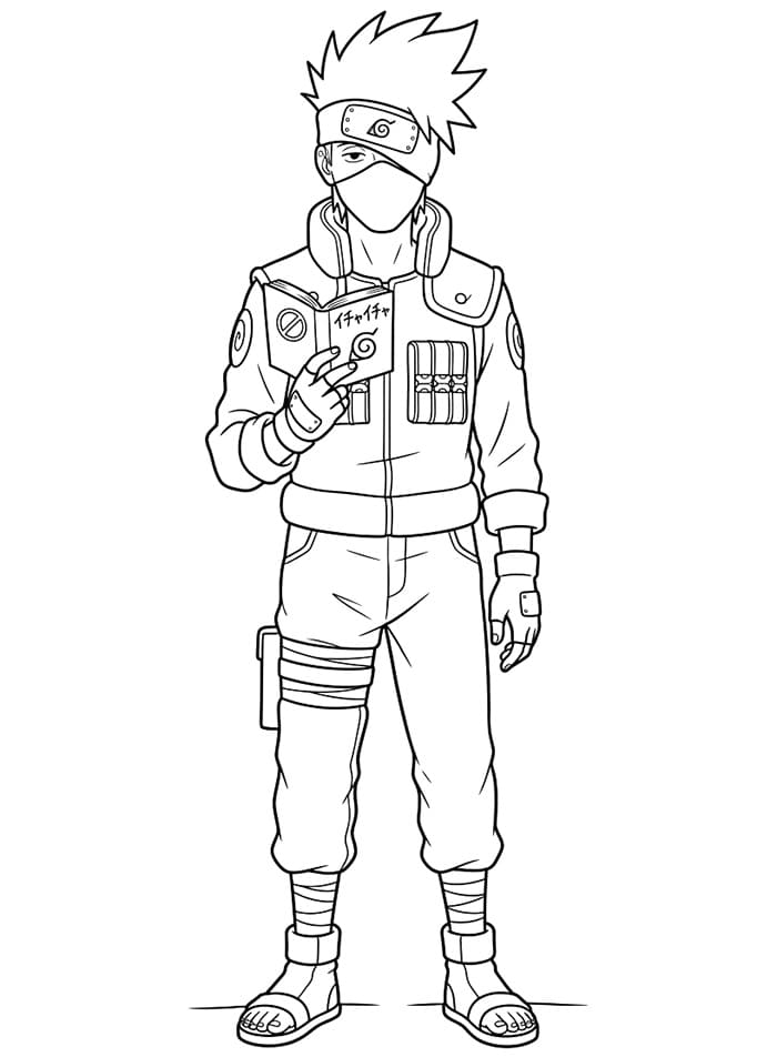 Kakashi da Naruto da colorare