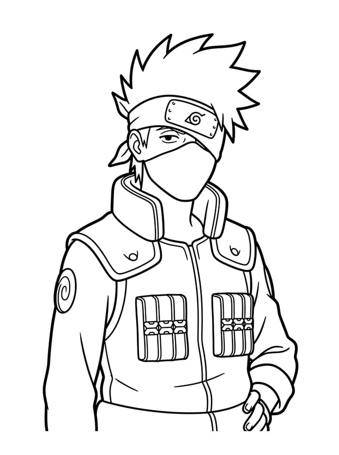 Kakashi dall'Anime Naruto da colorare