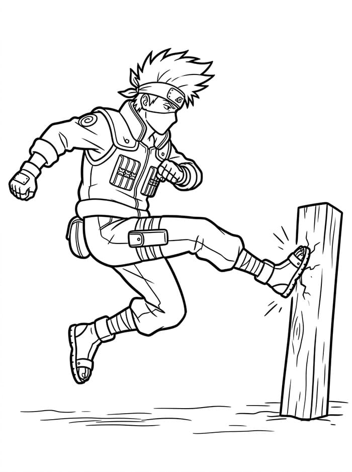 Kakashi nell'Anime Naruto da colorare