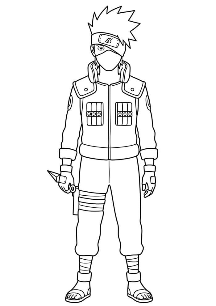 Kakashi per Bimbi di 1 Anno da colorare