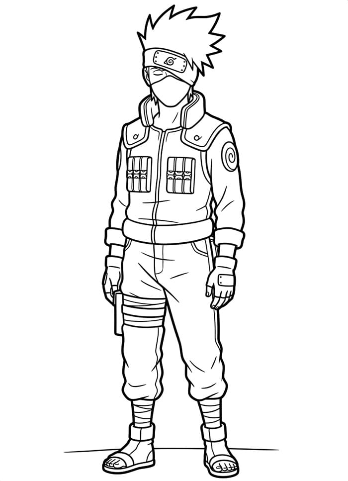 Kakashi per Bimbi di 2 Anni da colorare