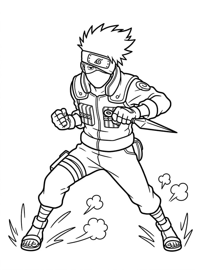 Kakashi per Bimbi da colorare