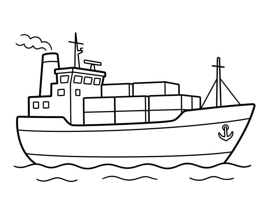Nave Gratuita da colorare