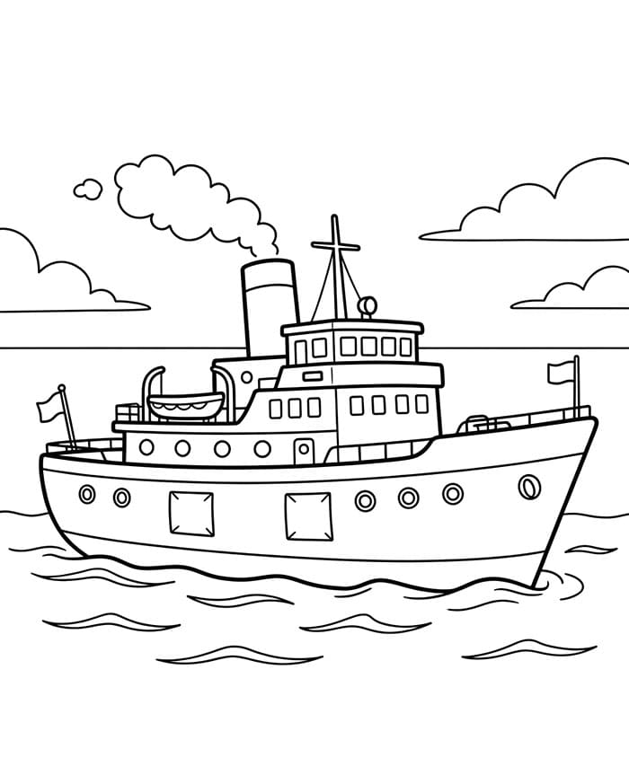 Nave Graziosa da colorare