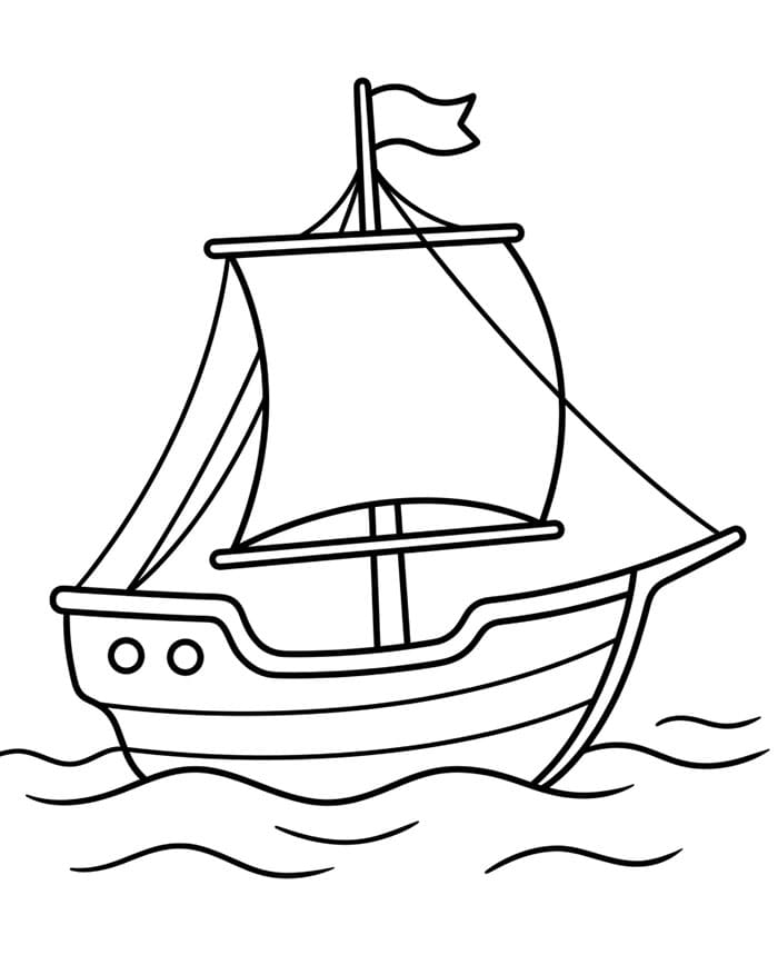 Nave per Bimbi da colorare