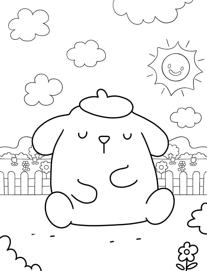 Pompompurin Stampabile per Piccoli da colorare