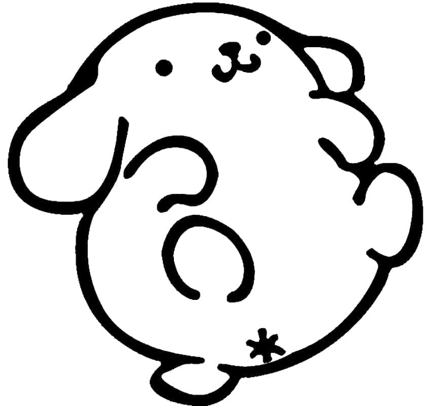 Pompompurin per Bimbi di 3 Anni da colorare