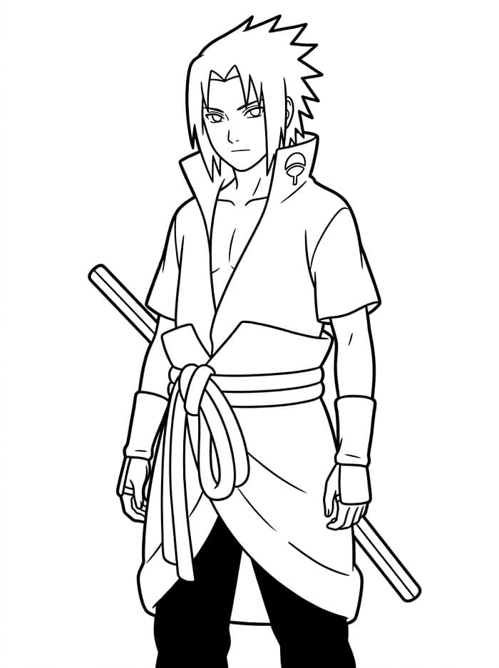 Sasuke Cartone da colorare