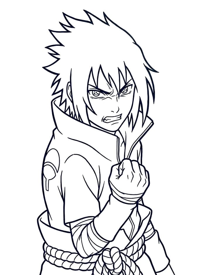 Sasuke Facile da colorare