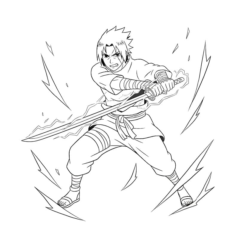 Sasuke Fantastico da colorare