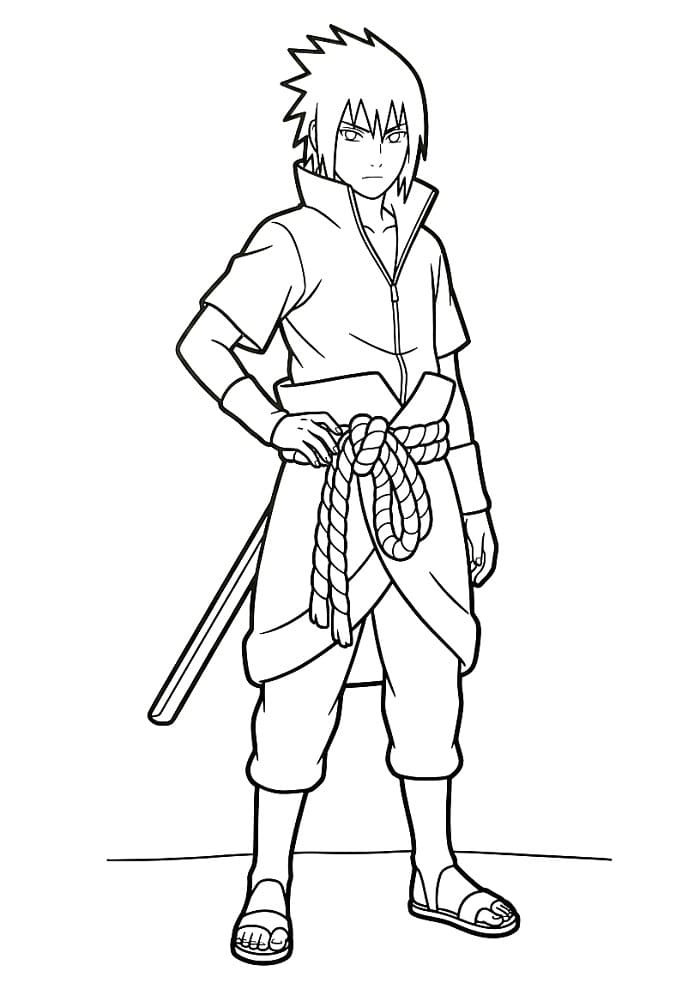 Sasuke Gratis per Bambini da colorare